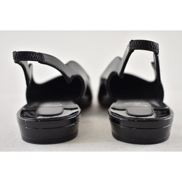 Christian Louboutin Hot Chickita Sling Flat Black Patent Slingback Ballet 38.5 - Picture 13 of 14